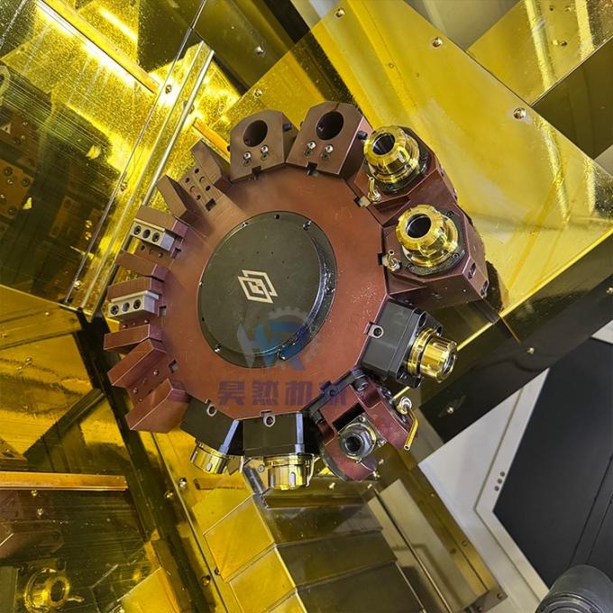 دو اسپندل تخت شیب دار اتوماتیک Cnc چرخ دار TCK56Y با Sub Spindle Drive Cnc چرخ دار چرخش 5