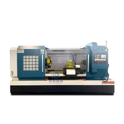Qk1322 دو چک افقی تخت تخت اتوماتیک CNC لوله رشته ماشین چرخ دار برای فلز